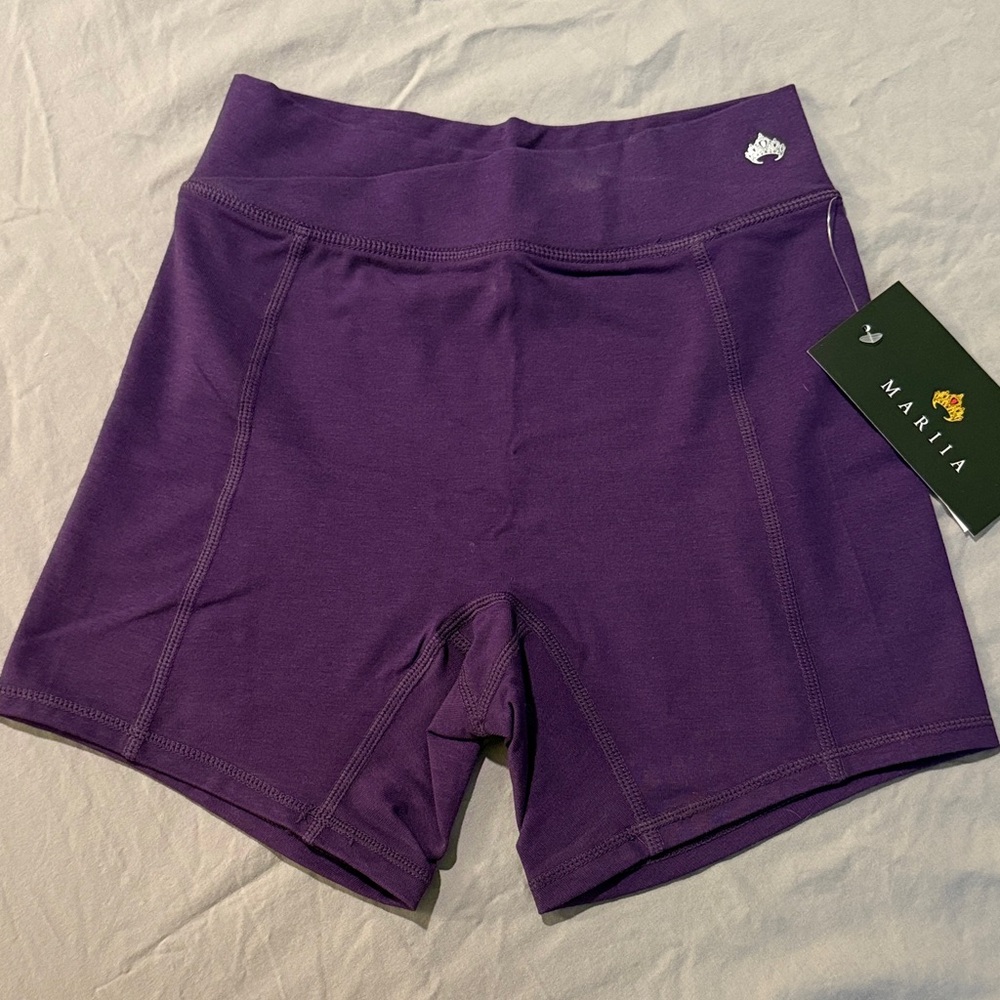NWT Mariia Women's Eggplant Bike Shorts